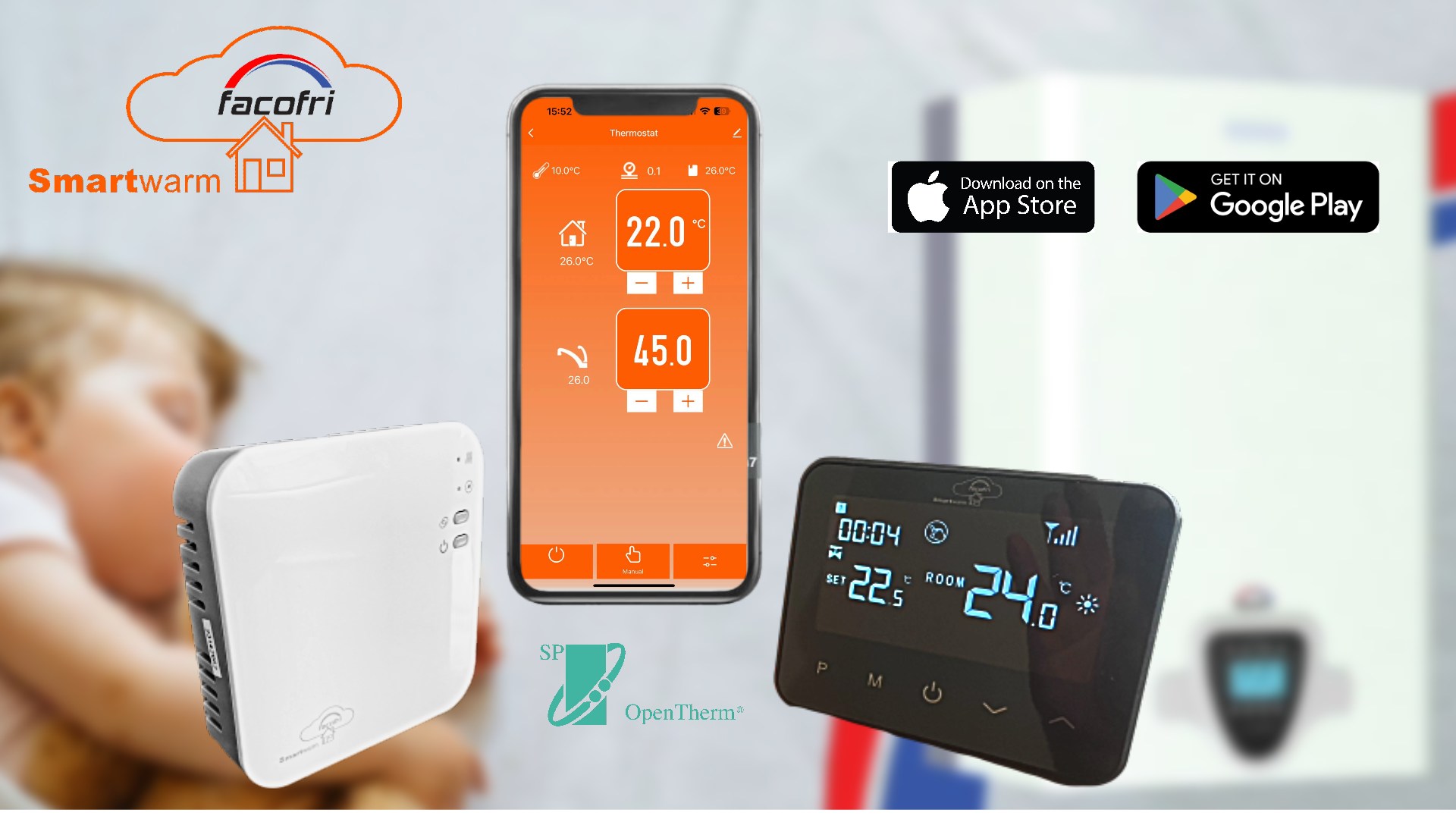 Thermostat smart wifi open therm