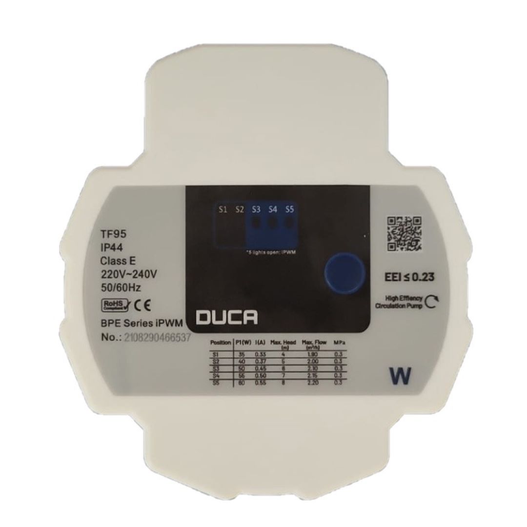 Moteur de pompe de circulation Duca ERP BPE-W 15-8 compatible avec tous les modèles Wilo ERP