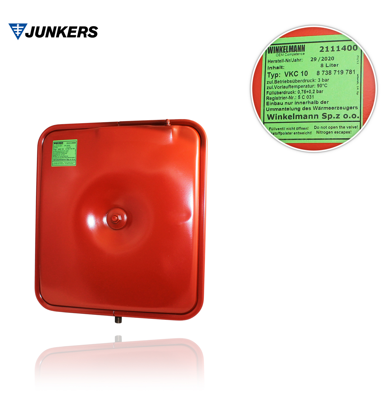 VASE D’EXPANSION DE CHAUDIÈRE JUNKERS 8L
