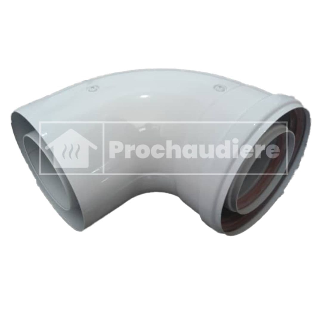 Coude ventouse Male et femelle 100/60 Metal aluminium