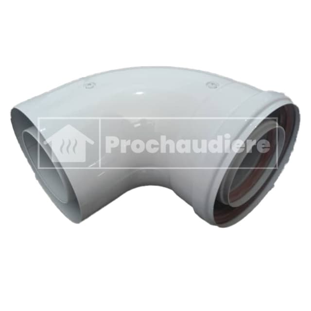 Coude ventouse Male et femelle 100/60 Metal aluminium 1